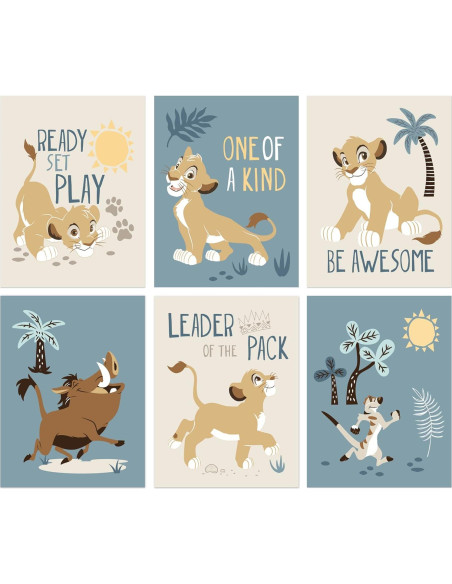 Arte de Pared Disney El Rey León Lambs & Ivy - Simba, Pumba, Timon Arte de Pared Disney El Rey León Lambs & Ivy - Simba, Pumba, Timon