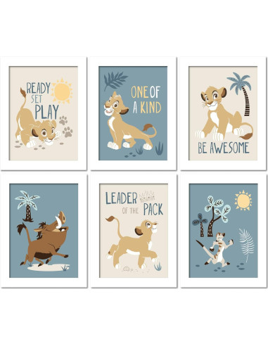 Arte de Pared Disney El Rey León Lambs & Ivy - Simba, Pumba, Timon