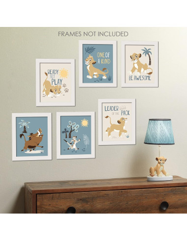 Arte de Pared Disney El Rey León Lambs & Ivy - Simba, Pumba, Timon