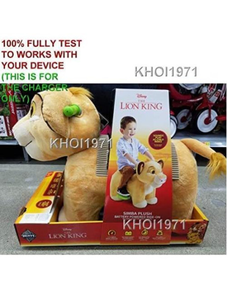 Cargador de pared KHOI1971 para Huffy El Rey León 6V