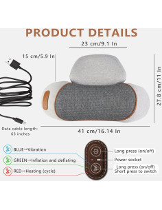 Almohada Masaje Cuello Joroba Tasunte 3-en-1 con Calor 2