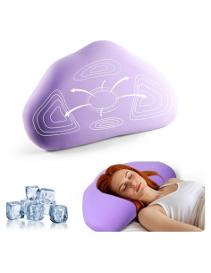 Almohada Ergonómica MIMCAT de Espuma de Memoria Morada