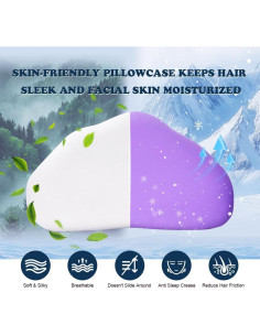 Almohada Ergonómica MIMCAT de Espuma de Memoria Morada 2