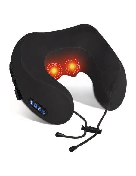 Masajeador de Cuello Shiatsu Yincook Portátil Calentado Negro