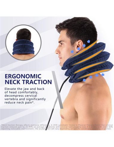 Dispositivo de tracción cervical inflable S - Alivio de dolor de cuello