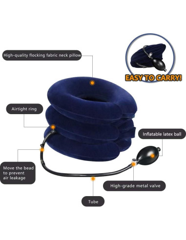 Dispositivo de tracción cervical inflable S - Alivio de dolor de cuello