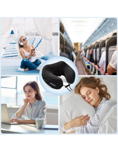 Masajeador de Cuello Shiatsu Yincook Portátil Calentado Negro