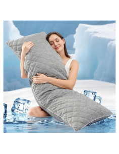 Almohada Corporal Refrigerante ZonLi 50.8x137.2 cm Gris