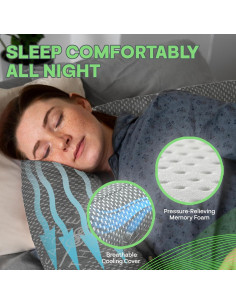 Almohada Corporal Cilindro Sagrado Hilo 137cm Espuma Memoria Gris 2