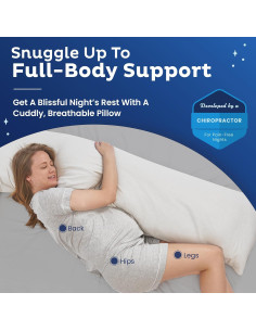 Almohada Corporal Snuggle-Pedic 137x51 cm Soporte Suave 2