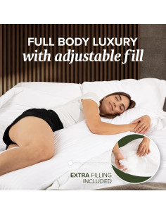 Almohada Corporal Beckham 50.8x137.2cm Algodón 100% Relleno Plumas 2