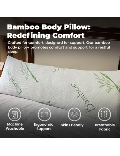 Almohada de Cuerpo OMEO de Espuma Viscoelástica 50.8x137.2 cm 2