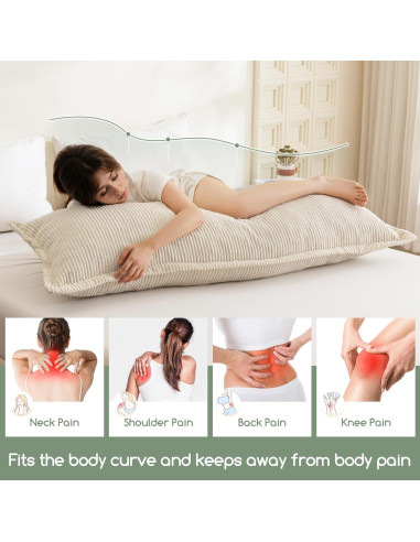 Almohada Corporal HIGOGOGO Espuma Viscoelástica 54x137 cm