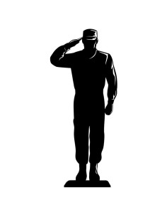 Corte de Cartón Soldado Saludando 177.8x71.1 cm Wet Paint