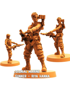 Miniaturas Sin Pintar TYL Marines Coloniales Humanos 32mm - Combo de 4 2