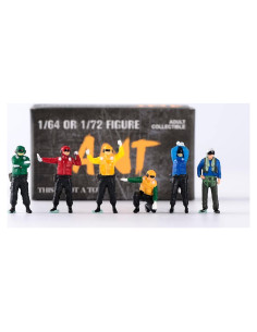 Conjunto 6 Figuras Militares 1/72 RoofWorld - Piloto y Soldados