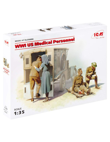 Figuras Militares de Plástico ICM 35694 - Médicos y Soldados WWI