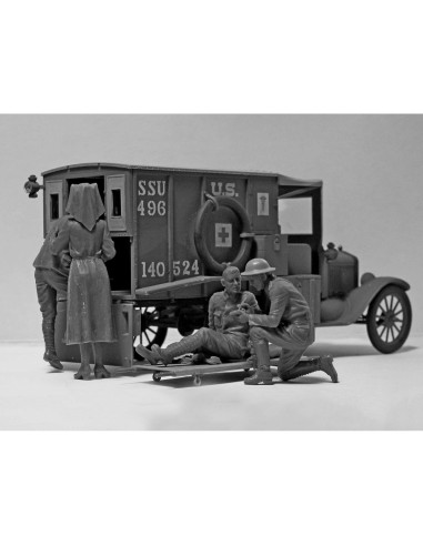 Figuras Militares de Plástico ICM 35694 - Médicos y Soldados WWI