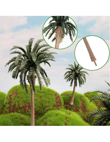 18 Piezas Árboles Miniatura Kepfire 7.4-17.5 cm para Diorama