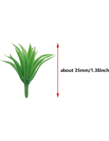 Modelo de Césped Plástico Verde Mini JianLing 50 Piezas 3.5cm