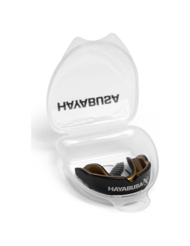 Protector Bucal Hayabusa para Deportes de Combate Juvenil - Negro/Dorado