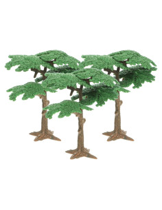 3 Mini Árboles Falsos SEWACC para Diorama Verde 10.5 cm