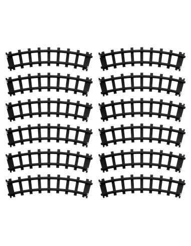 Paquete de Pista Curvada de Plástico Negro Lionel Gauge O 12 Piezas