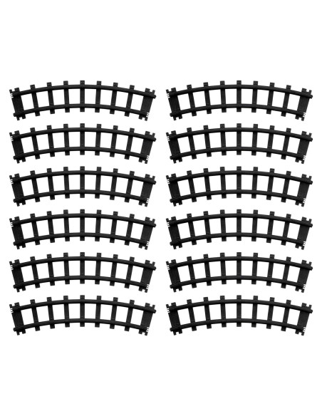 Paquete de Pista Curvada de Plástico Negro Lionel Gauge O 12 Piezas