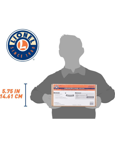 Paquete de Pista Curvada de Plástico Negro Lionel Gauge O 12 Piezas