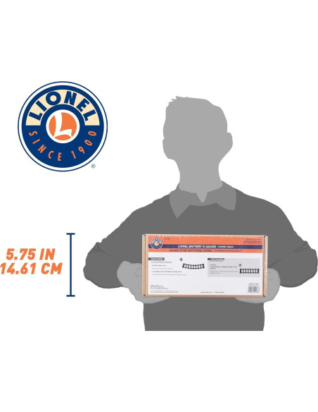 Paquete de Pista Curvada de Plástico Negro Lionel Gauge O 12 Piezas