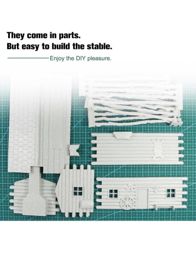 Modelo de Establo de Granja Evemodel JZO02JJ sin Pintar 1:48