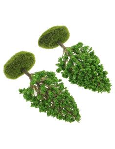 2 Árboles Miniatura Realistas NUOBESTY para Diorama 12.5cm