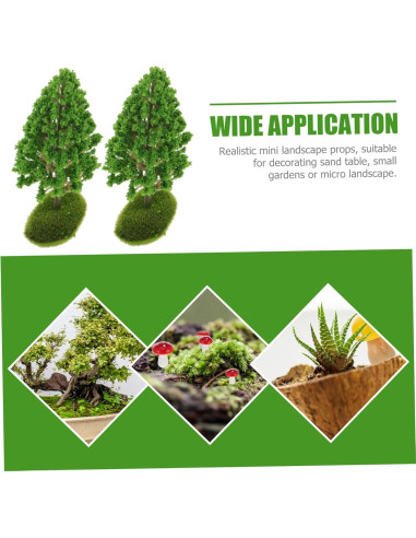 2 Árboles Miniatura Realistas NUOBESTY para Diorama 12.5cm