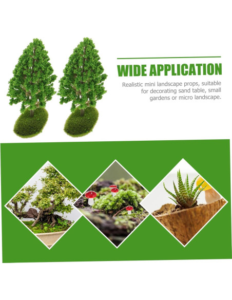 2 Árboles Miniatura Realistas NUOBESTY para Diorama 12.5cm