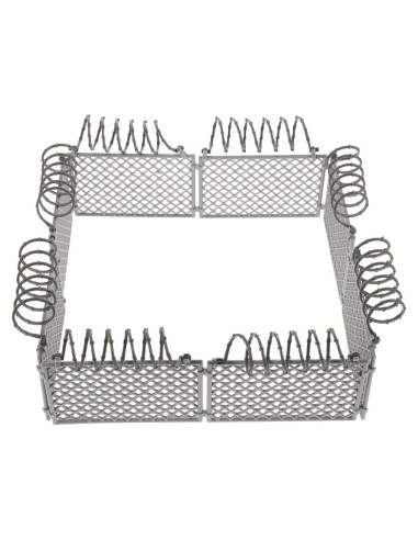 Juego de Cercas Miniatura DIY VICASKY - Plástico Gris Claro 19x19x8.7cm