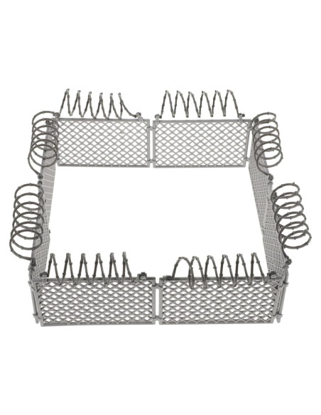 Juego de Cercas Miniatura DIY VICASKY - Plástico Gris Claro 19x19x8.7cm
