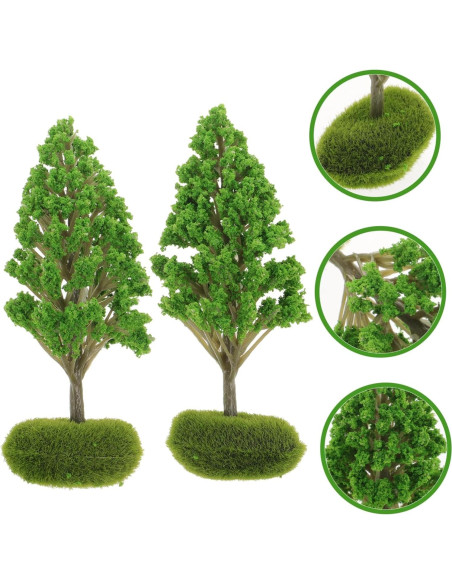 2 Árboles Miniatura Realistas NUOBESTY para Diorama 12.5cm