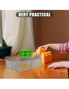 Juego de Cercas Miniatura DIY VICASKY - Plástico Gris Claro 19x19x8.7cm 2