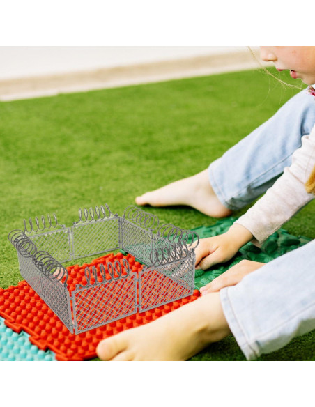 Juego de Cercas Miniatura DIY VICASKY - Plástico Gris Claro 19x19x8.7cm