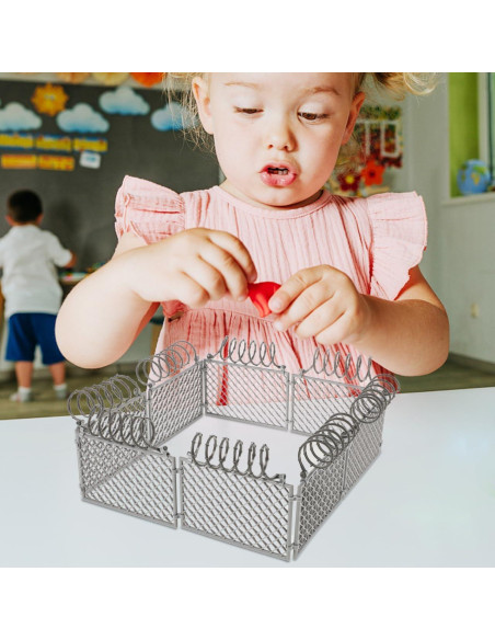 Juego de Cercas Miniatura DIY VICASKY - Plástico Gris Claro 19x19x8.7cm