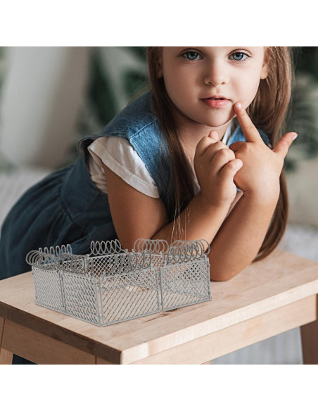 Juego de Cercas Miniatura DIY VICASKY - Plástico Gris Claro 19x19x8.7cm