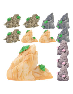 12 Adornos de Montaña en Miniatura para Acuario Ipetboom