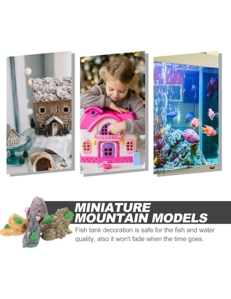 12 Adornos de Montaña en Miniatura para Acuario Ipetboom 12 Adornos de Montaña en Miniatura para Acuario Ipetboom