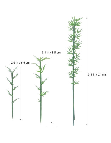 100pcs Árboles de Bambú Miniatura NUOLUX para Dioramas