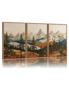 Arte de Pared en Lienzo Vintage SIGNINART Montañas 40x60 cm