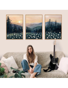 KAIRNE Juego de Arte de Pared en Lienzo 3 Piezas 40x60cm 2