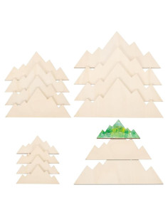 NBEADS 12 Piezas Montañas de Madera Sin Terminar para DIY
