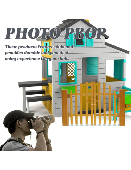 Puerta de Madera Miniatura NUOBESTY para Jardín de Hadas 13.3x12.5cm Puerta de Madera Miniatura NUOBESTY para Jardín de Hadas 13.3x12.5cm