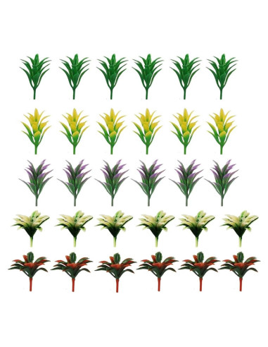 100pcs Árboles Miniatura Coloridos NW para Modelismo Escenario