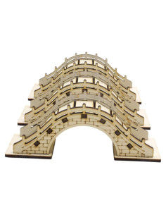 Puente Arco Miniatura DIY DOITOOL 3 Piezas para Jardín